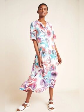 Anthropologie Tugboat Azores Midi Dress, size M